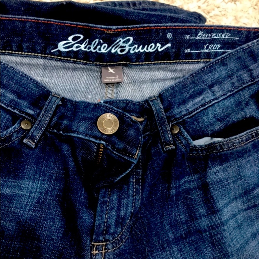 Eddie Bauer boyfriend crop jeans